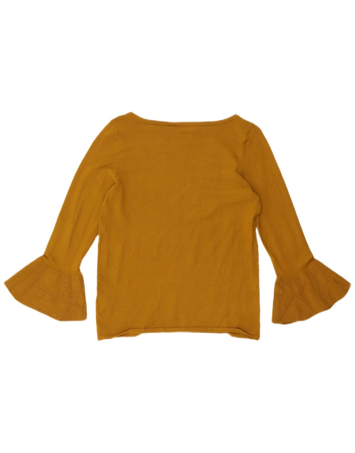 Top da donna Hobbs manica 3/4 UK 10 Small kaki viscosa