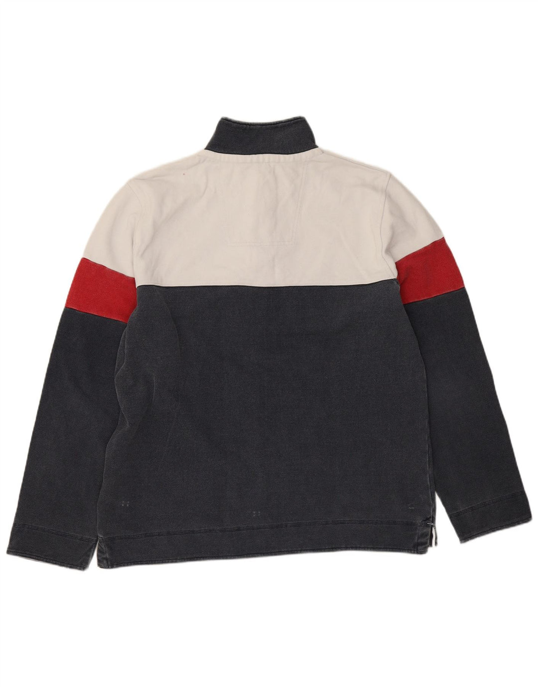 Crew Clothing Felpa con grafica da uomo Maglione grande color block blu navy