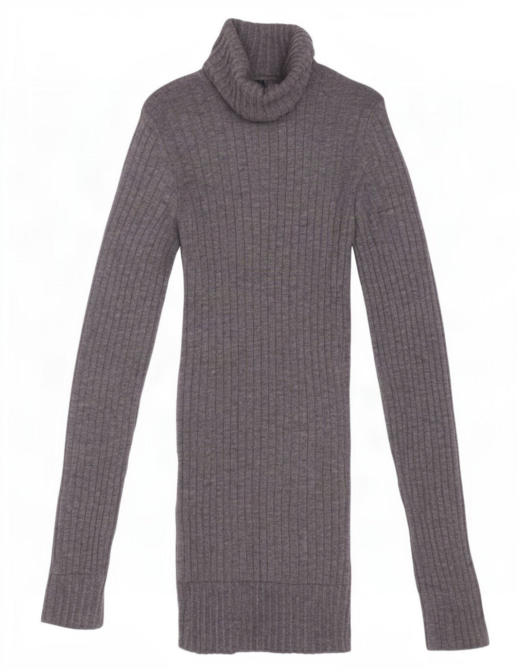 Maglione maglione a collo alto da donna Zara UK 8 piccolo in lana grigia