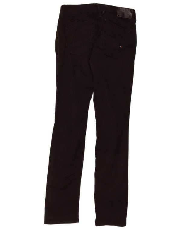 Pantaloni casual skinny a vita bassa da donna Tommy Hilfiger W29 L34 cotone nero