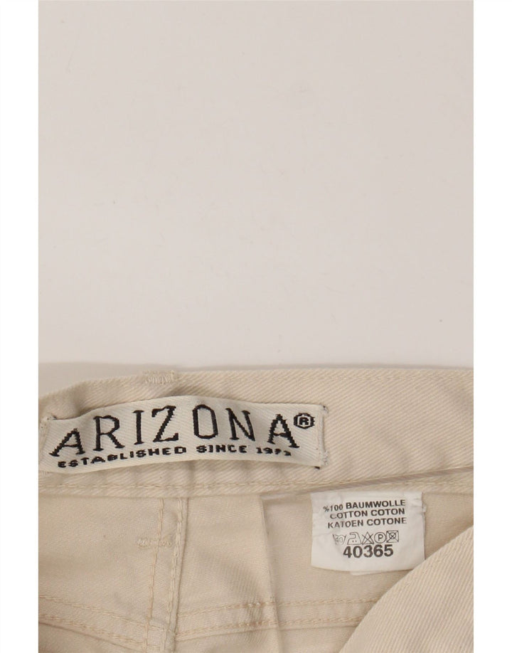 ARIZONA Pantaloni casual affusolati a vita alta da donna W28 L28 Cotone beige