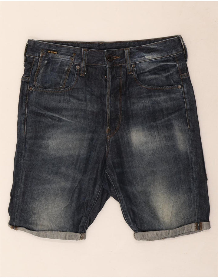 Pantaloncini di jeans da uomo G-Star W29 piccoli in cotone blu