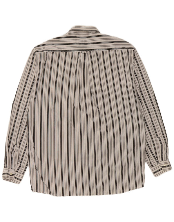 Camicia vintage da uomo a righe bianche grandi