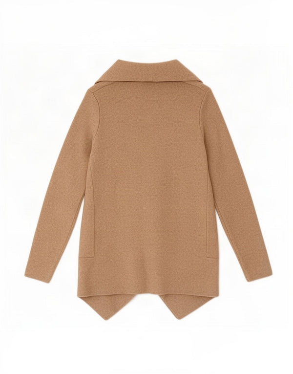 Maglione cardigan aperto asimmetrico da donna Zara UK 10 piccolo Beige