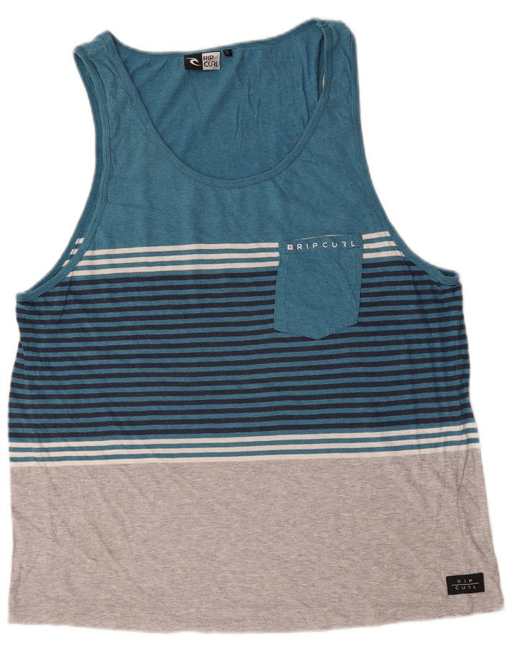 Canotta da donna Rip Curl UK 16 Cotone a righe grandi blu