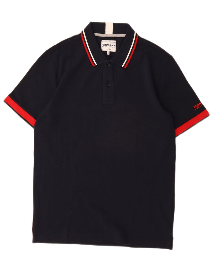 WOOLRICH Mens Penn-Rich Polo Shirt Small Navy Blue Cotton Vintage Woolrich and Second-Hand Woolrich from Messina Hembry 