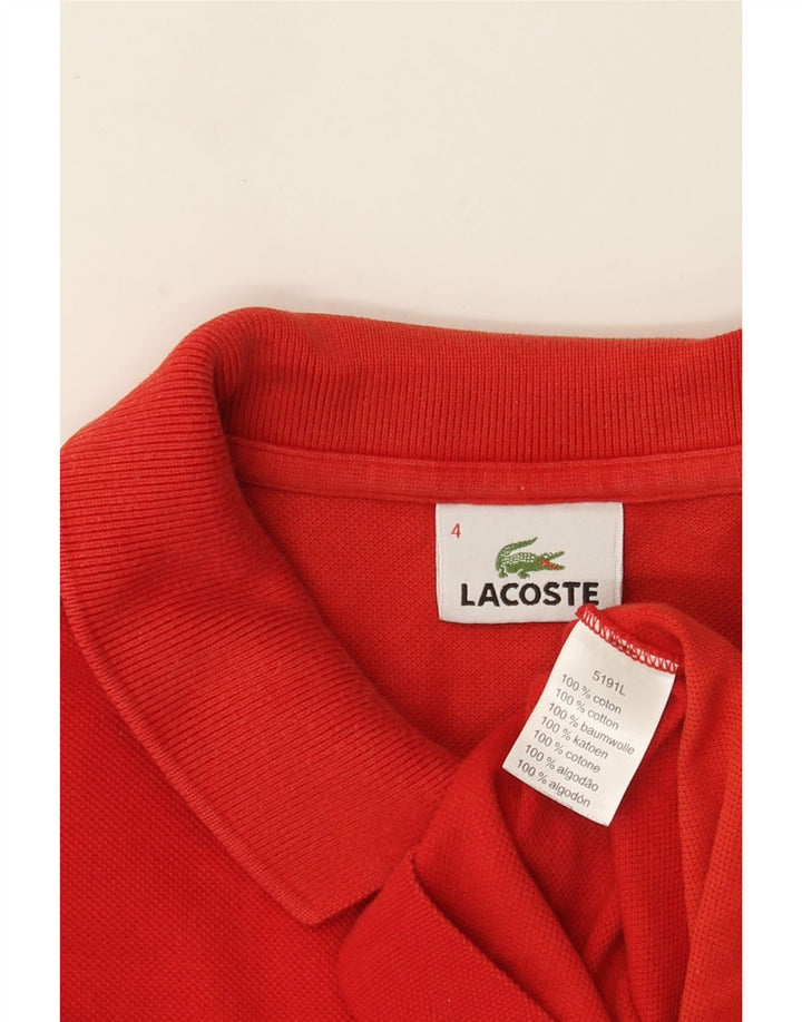 Polo da uomo Lacoste taglia 4 media in cotone rosso