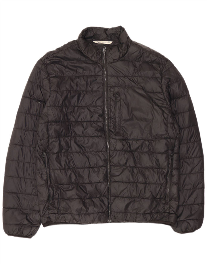 Giacca imbottita da uomo ZARA UK 44 2XL Nylon nero