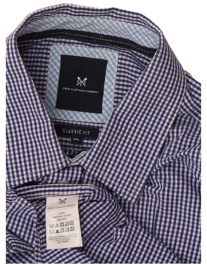 Camicia da uomo dal taglio classico J. Crew XL in cotone a quadretti blu
