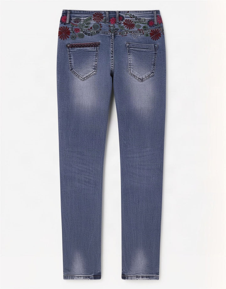 Jeans slim da donna Desigual W26 L29 poliestere blu