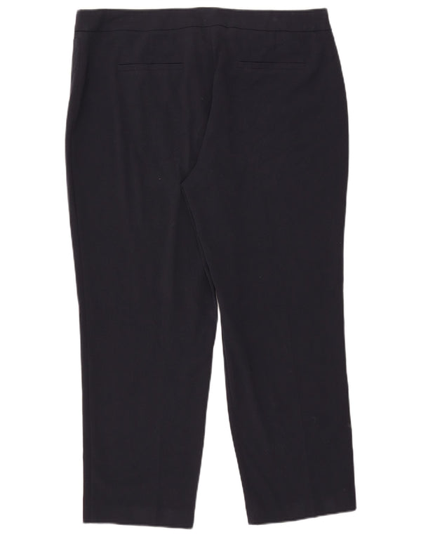 Pantaloni corti dritti da donna Marks & Spencer UK 18 XL W38 L25 Blu navy