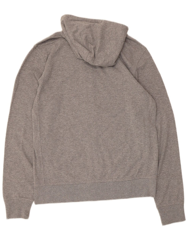 Maglione con cappuccio e zip da uomo Zara XL in cotone chiazzato grigio