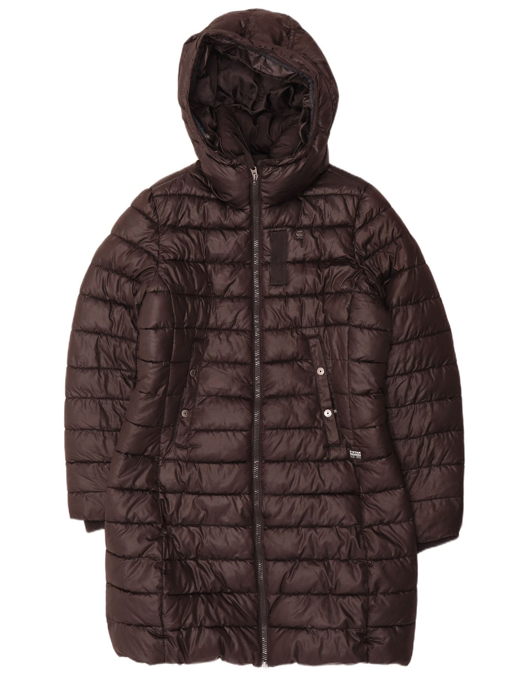 Cappotto imbottito con cappuccio da donna G-STAR UK 16 grande poliestere nero