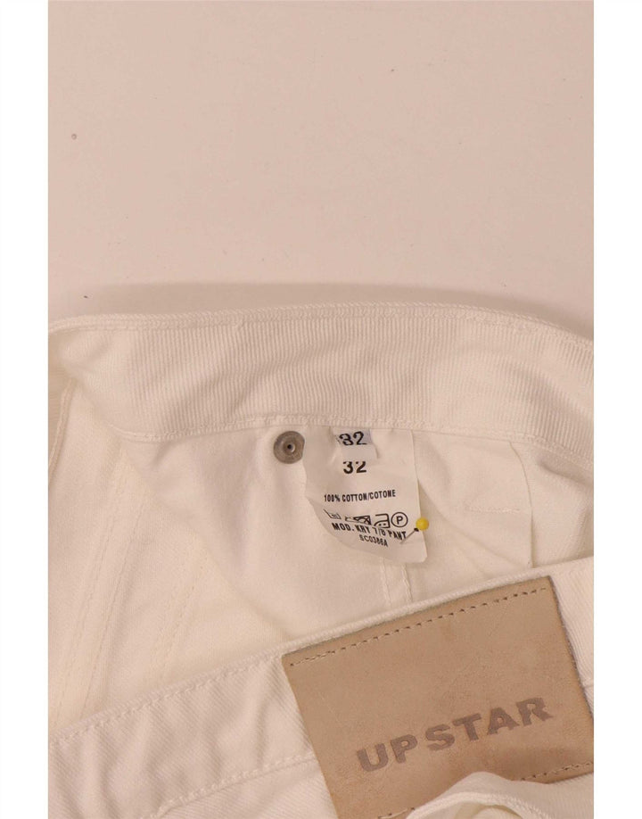 Jeans dritti da donna Upstar W32 L27 cotone bianco