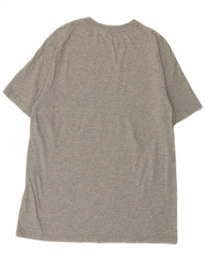 T-shirt grafica da uomo Champion Top grande in cotone chiazzato grigio