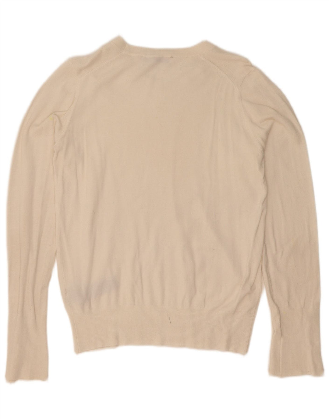 Maglione Zara da donna con scollo a barca UK 12 Viscosa bianca media