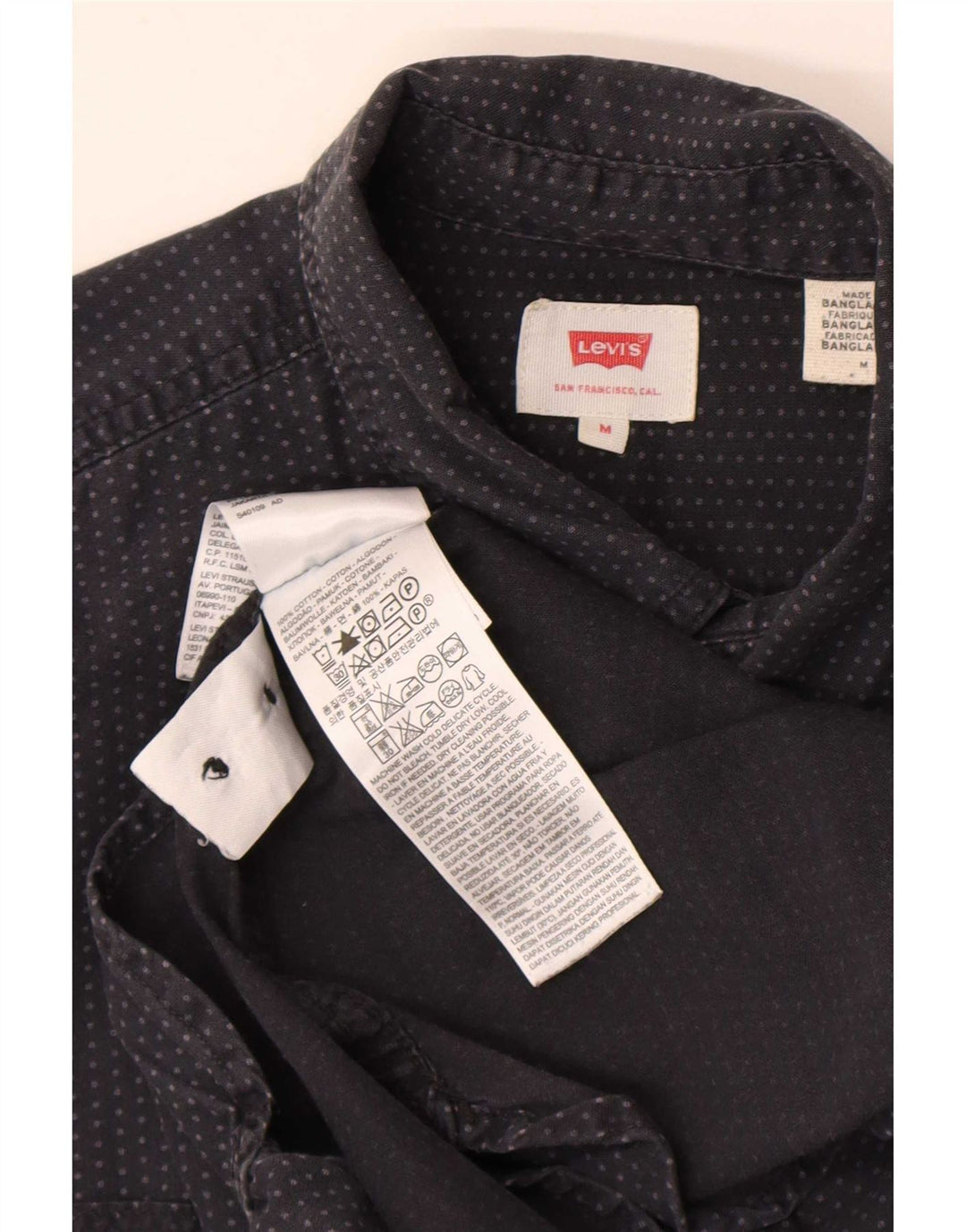 Camicia Levi's Uomo Cotone Maculato Medio Blu Navy