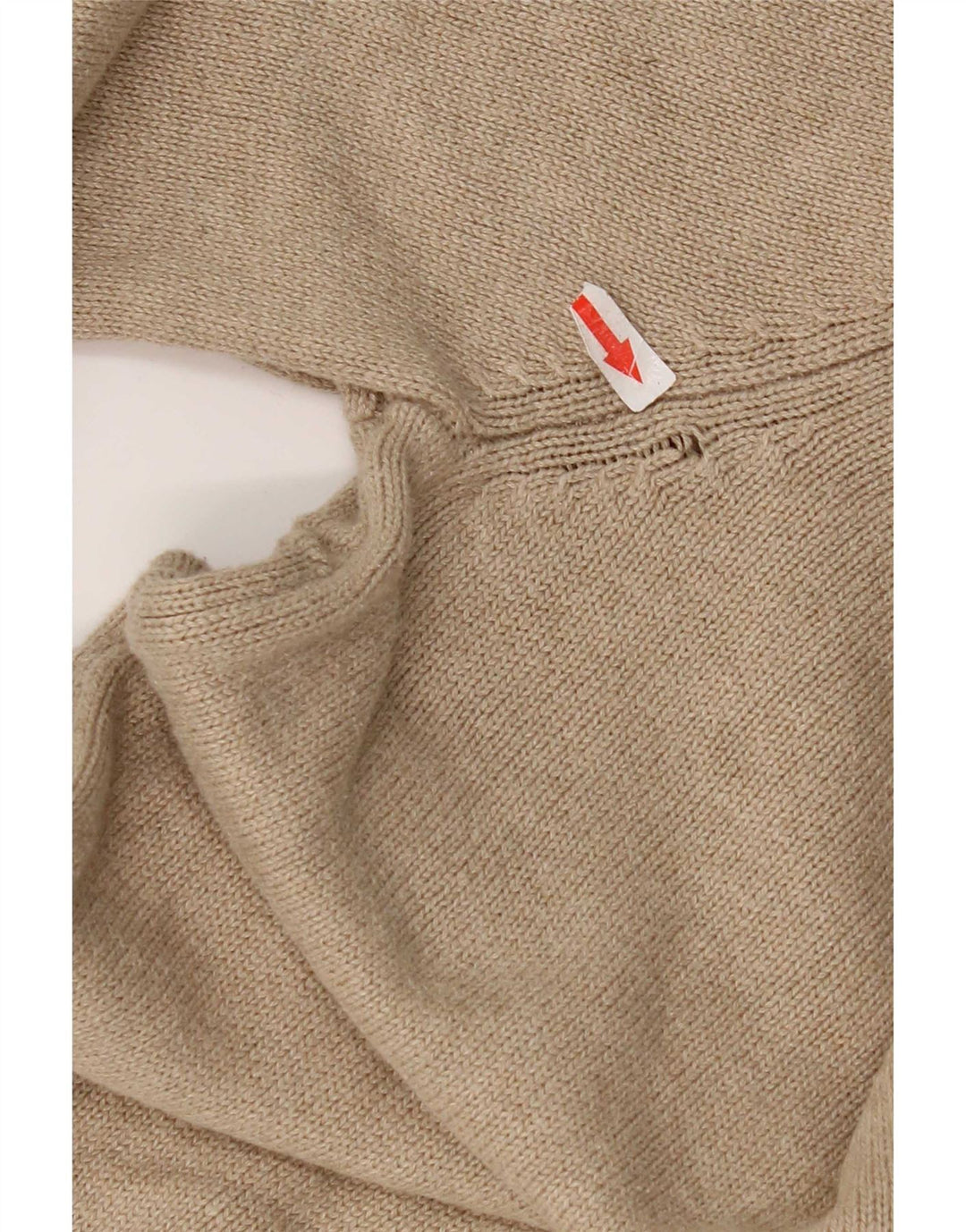 Crew Clothing Maglione da uomo con vestibilità regolare e collo con zip, in cotone beige medio