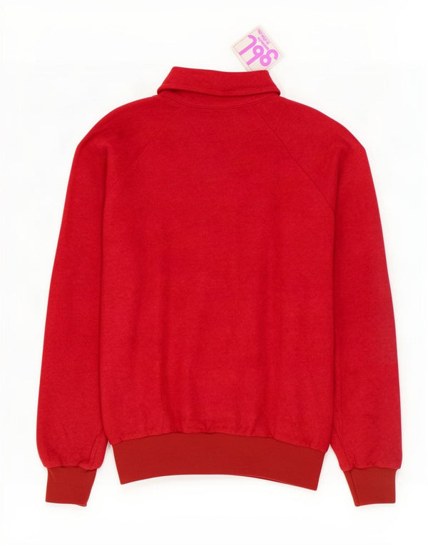 Polo vintage da donna a maniche lunghe EU 38 rossa media