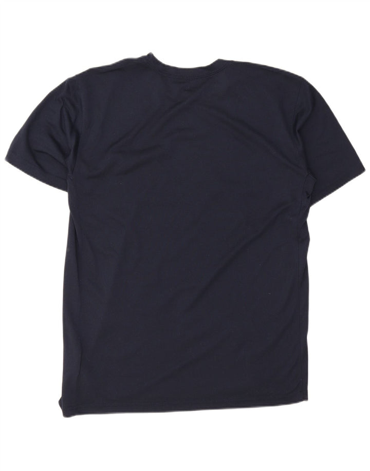 T-shirt grafica da uomo Nike Dri Fit Top medio in poliestere blu navy