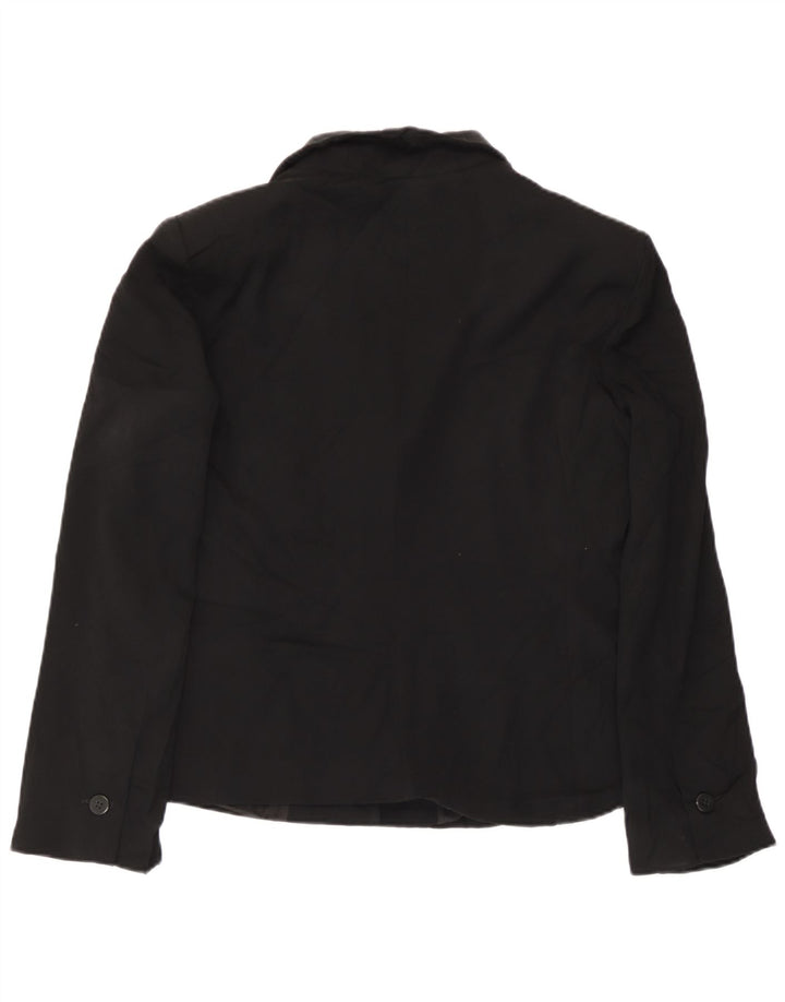 Giacca blazer da donna a 2 bottoni Giorgio Armani UK 14 media nera
