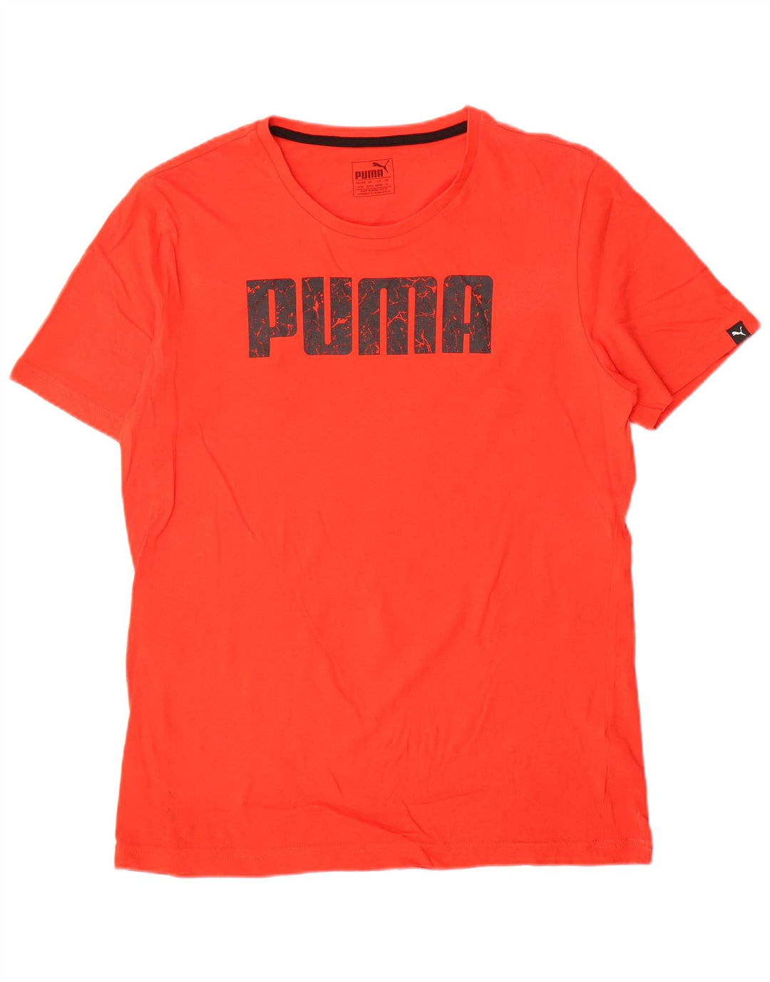 T-shirt grafica da uomo Puma Top in cotone rosso medio