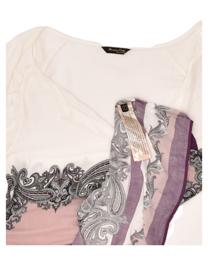 MASSIMO DUTTI Womens Loose Fit Shirt Blouse EU 36 XS Purple Paisley | Vintage Massimo Dutti | Thrift | Second-Hand Massimo Dutti | Used Clothing | Messina Hembry 