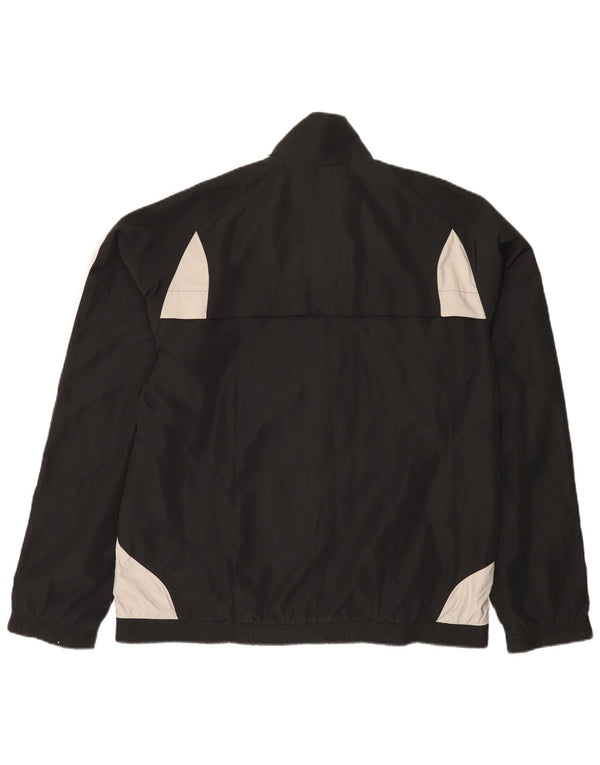 Giacca da tuta da uomo Adidas UK 42/44 Large Nero Colourblock Poliestere
