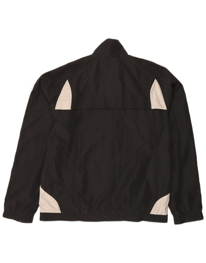 Giacca da tuta da uomo Adidas UK 42/44 Large Nero Colourblock Poliestere
