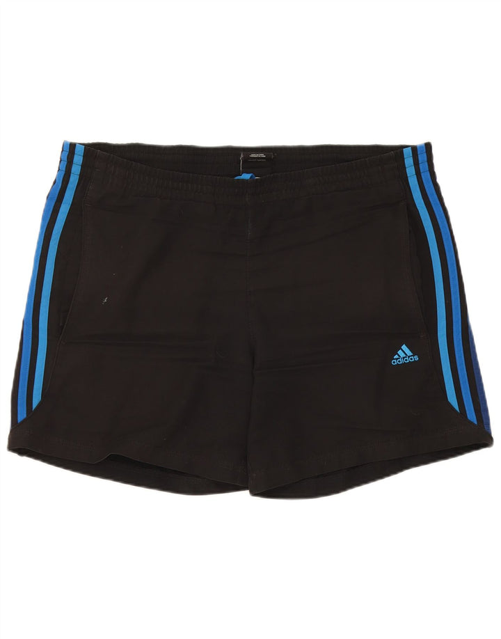 Pantaloncini sportivi da uomo Adidas medi neri in poliestere