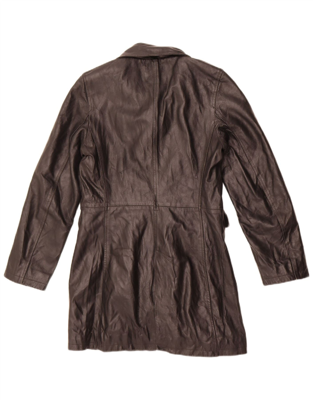 Cappotto in pelle da donna Bayside UK 12 Pelle nera media