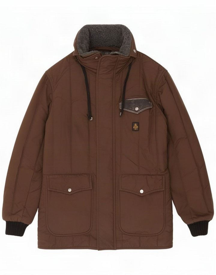 Refrigiwear Giacca a vento con cappuccio da uomo UK 38 Marrone medio Poliammide