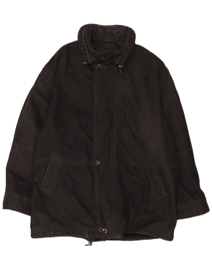 CONBIPEL Cappotto in Pelle Uomo IT 54 XL Pelle Nera