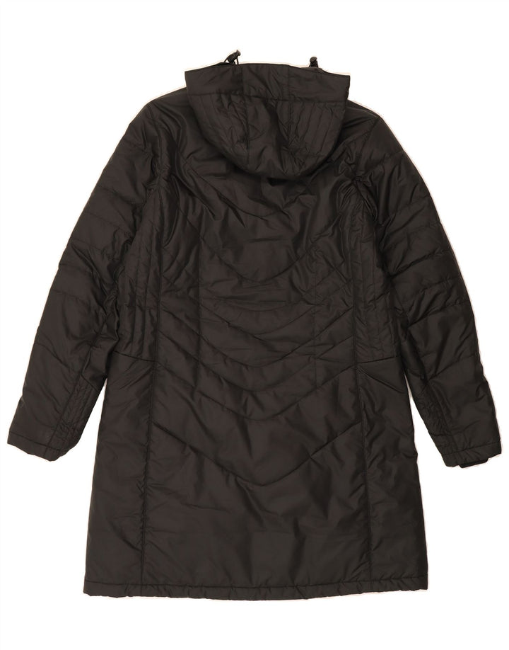 JACK WOLFSKIN Womens Hooded Padded Coat UK 16 Large  Black Polyester Vintage Jack Wolfskin and Second-Hand Jack Wolfskin from Messina Hembry 