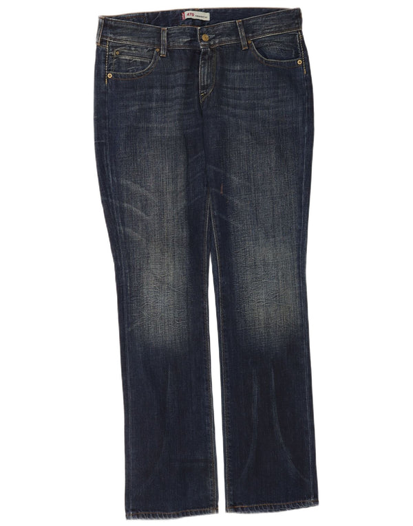 Jeans dritti Levi's 470 da donna W33 L34 cotone blu navy