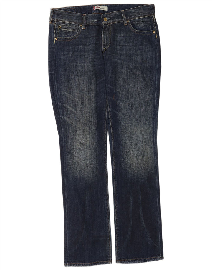Jeans dritti Levi's 470 da donna W33 L34 cotone blu navy