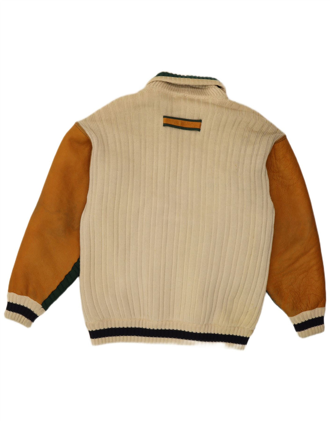 Giacca da uomo Umberto Bilancioni UK 40 Large in pelle color block gialla