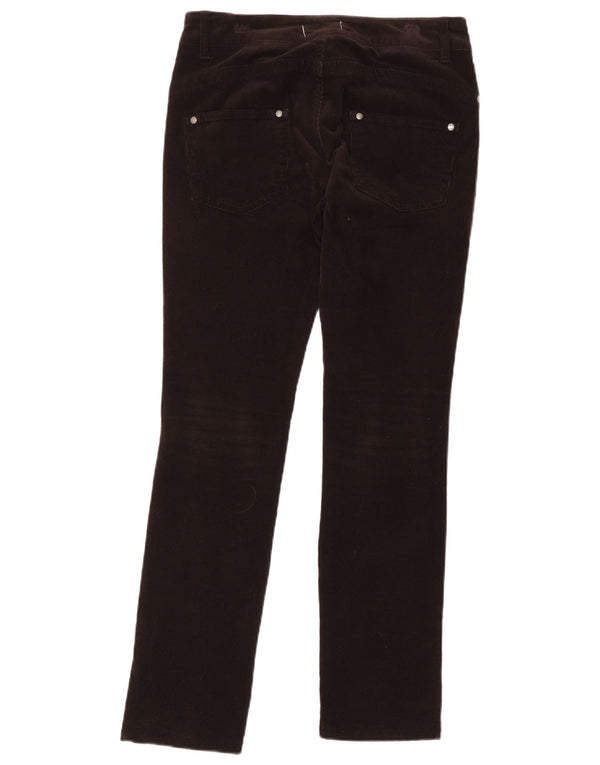 Pantaloni Slim da Donna in Velluto a Coste Benetton IT 42 Medio W30 L31 Marrone Cotone