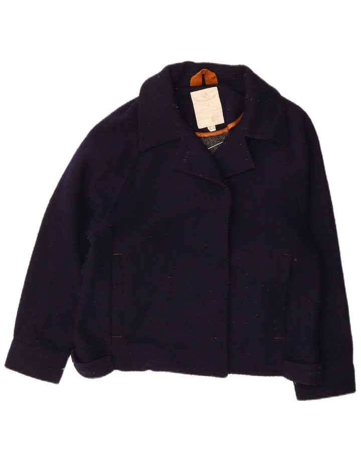 Giubbotto bomber oversize da donna White Stuff UK 10 piccolo in lana blu navy