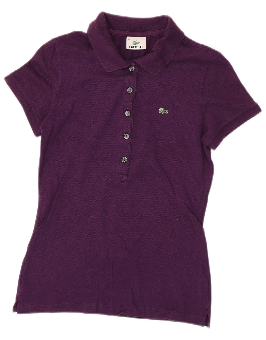 Polo da donna Lacoste taglia 40 cotone viola medio
