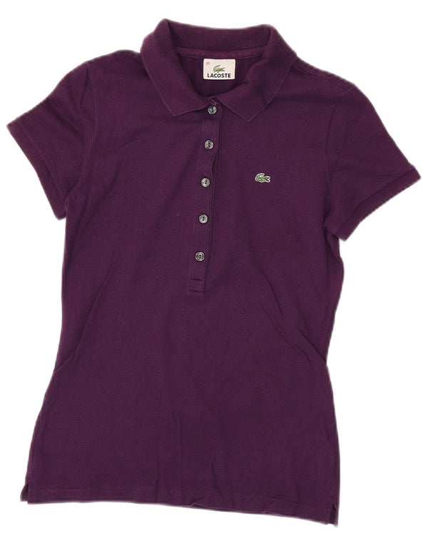 Polo da donna Lacoste taglia 40 cotone viola medio