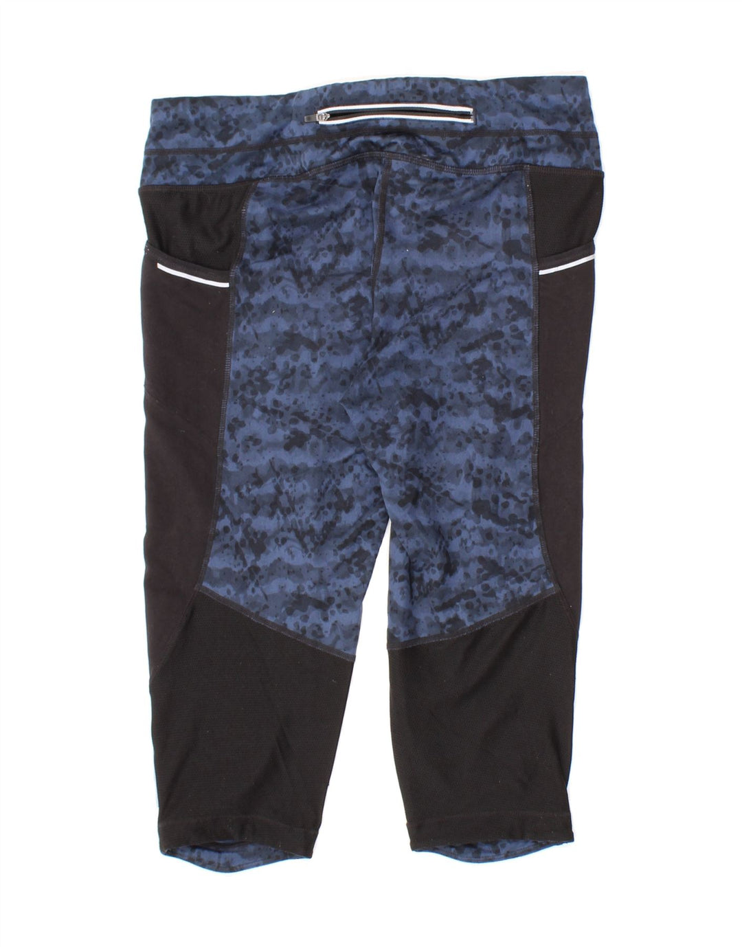 ATHLETA Womens Capri Leggings UK 12 Medium Navy Blue Colourblock Polyester Vintage Athleta and Second-Hand Athleta from Messina Hembry 