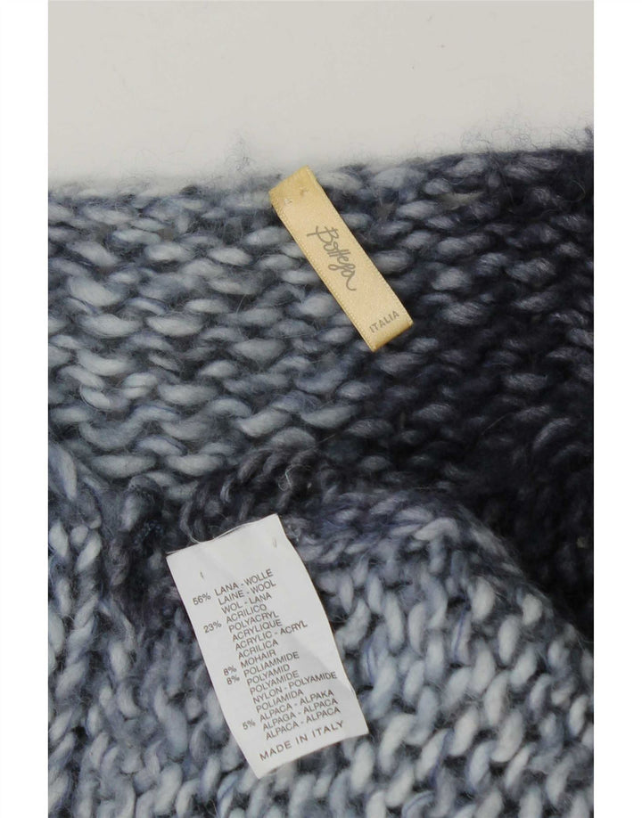 Maglione cardigan da donna Bottega UK 16 grande lana blu navy