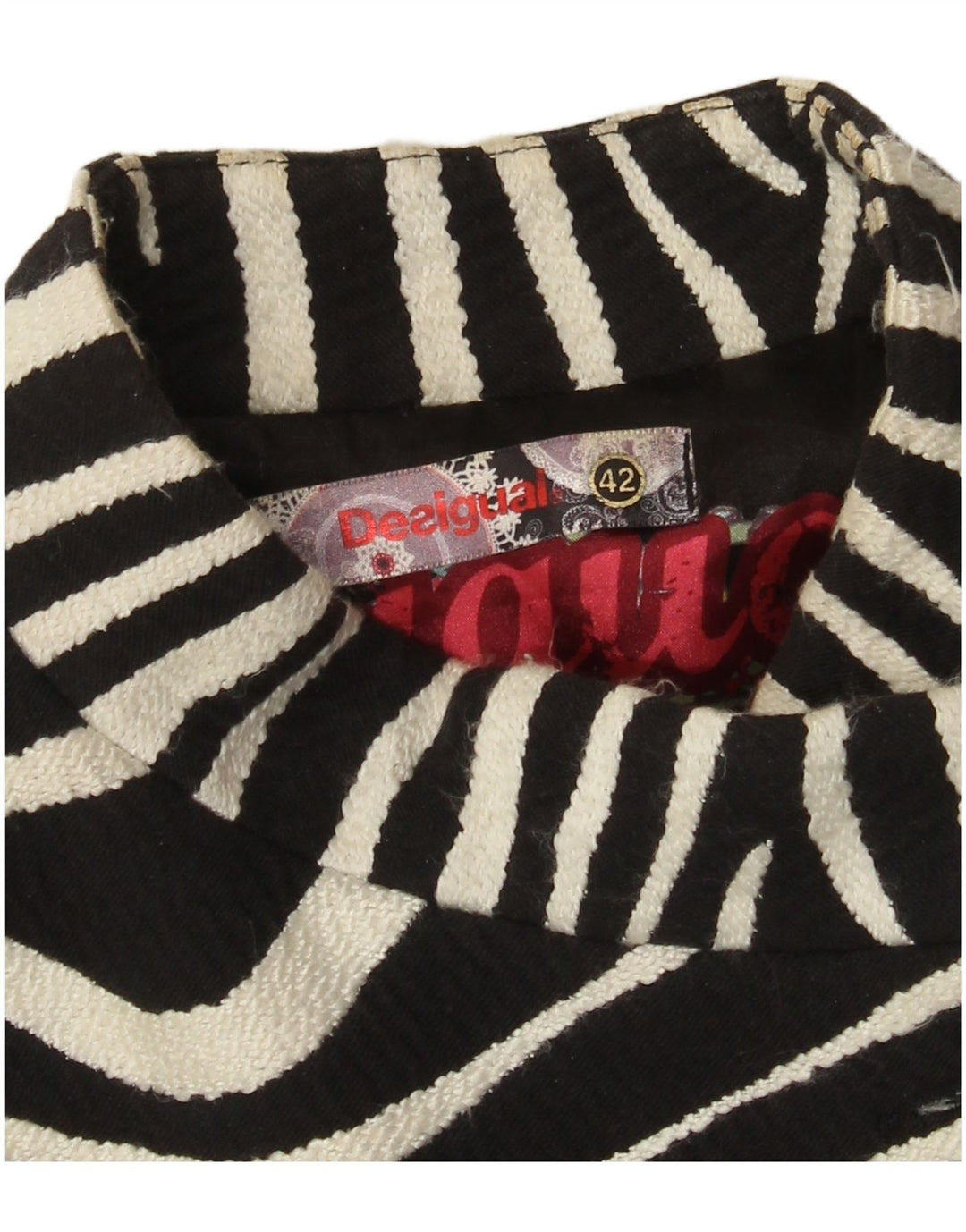 Soprabito da donna Desigual EU 42 grande stampa animalier nera