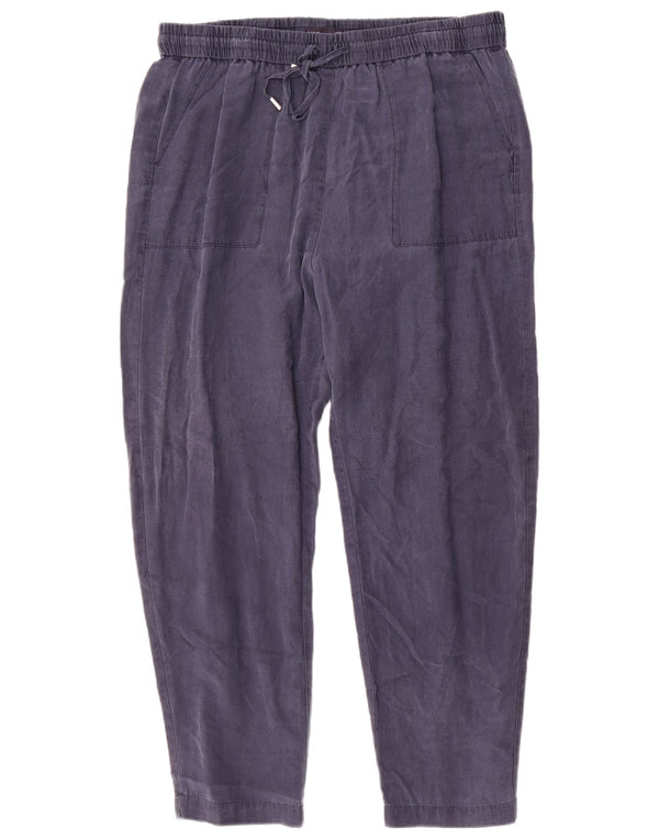 Pantaloni casual larghi da donna Marks & Spencer UK 18 XL W36 L28 Blu navy
