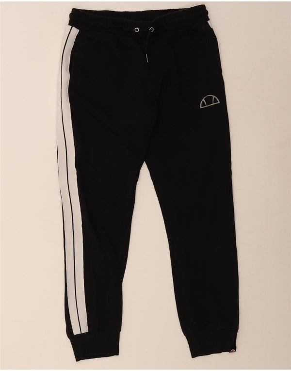 Pantaloni da tuta da uomo Ellesse Joggers grandi in cotone color block nero