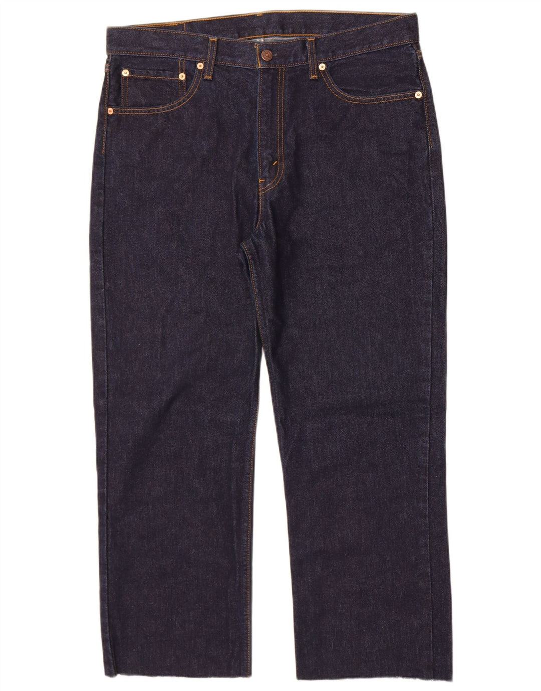 Jeans Levi's Uomo 751 Cropped W36 L26 Cotone Blu Navy