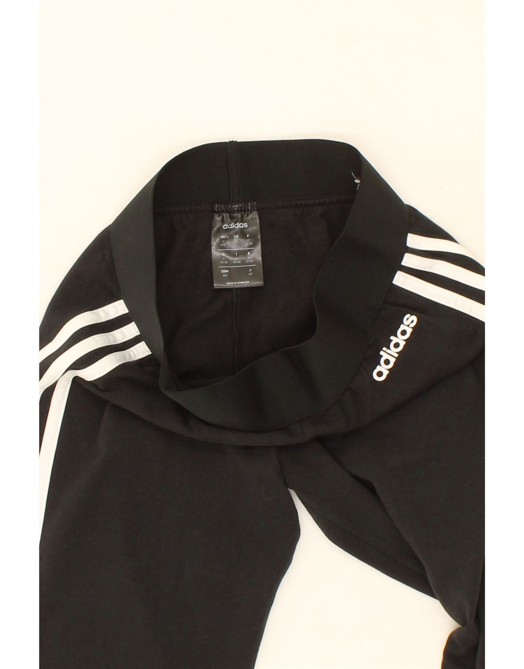 ADIDAS Womens Leggings UK 8/10 Small  Black Cotton Vintage Adidas and Second-Hand Adidas from Messina Hembry 