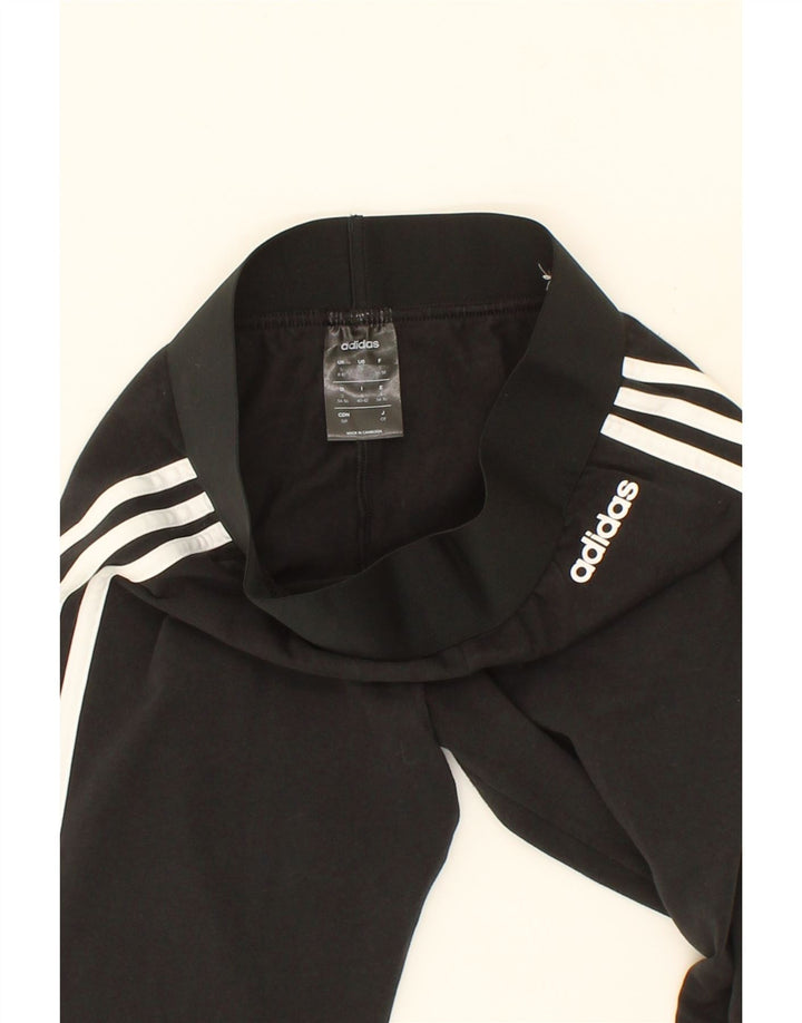 ADIDAS Womens Leggings UK 8/10 Small  Black Cotton Vintage Adidas and Second-Hand Adidas from Messina Hembry 