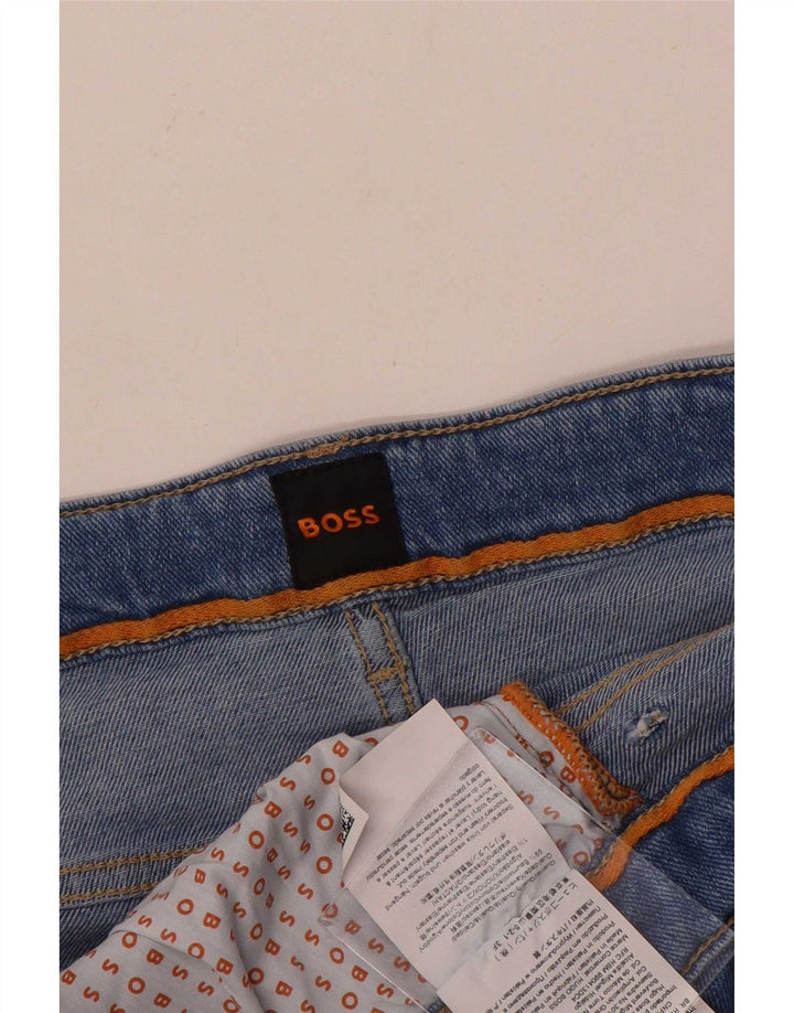 Jeans dritti da uomo Hugo Boss W44 L32 cotone blu